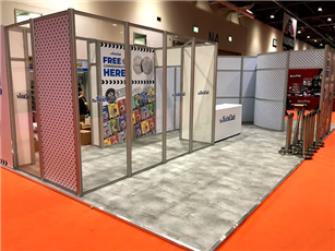 The completed Exhibition stand at Comic Con