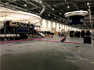 Qik-Link 700m2 raised platform at ICE Gaming, Excel