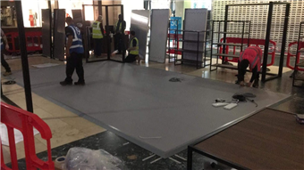 Raised Platform installation for an M & S Pop-Up. 